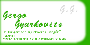 gergo gyurkovits business card